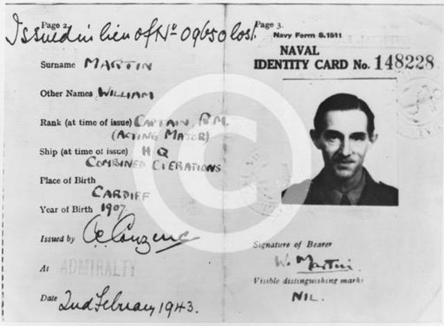El falso pasaporte del mayor William Martin