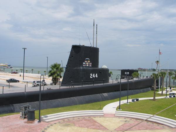 USS Cavalla SS 244 conservado en el Museo del Parque Seawolf en Galveston, Texas, EE.UU.