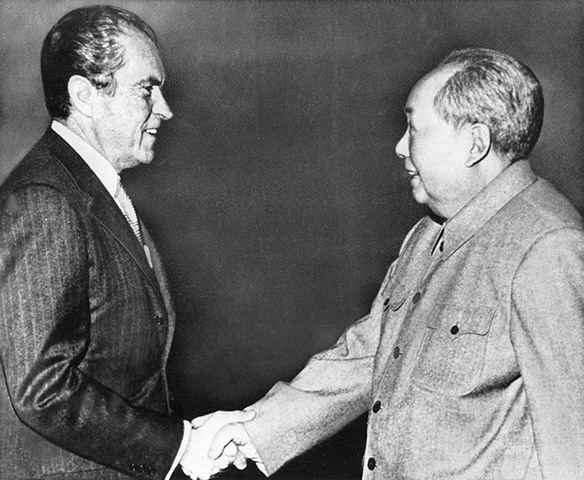Mao y Richard Nixon, en 1972