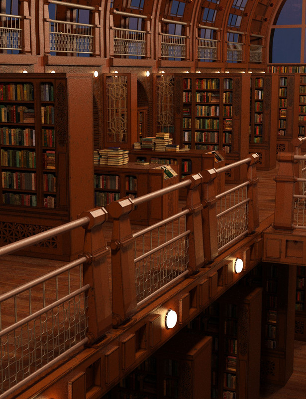 00 main the great library daz3d