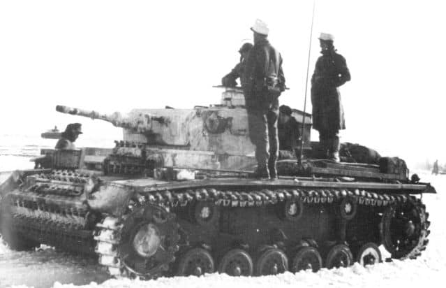 Panzer III Ausf J en el Frente Oriental durante el invierno de 1942